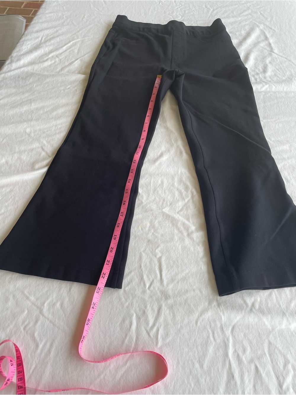 🖤 SPANX Perfect Pant Flare Black Pull-On Stretch Pants M Medium Petite Chic